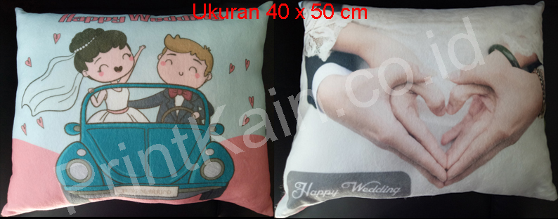 bantal foto 40 x 50 cm full print 2 sisi bolak balik 