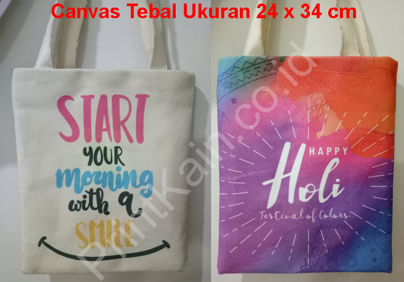 custom tote bags canvas tebal ukuran f4